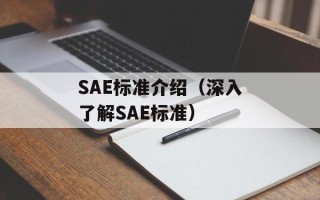 SAE标准介绍（深入了解SAE标准）