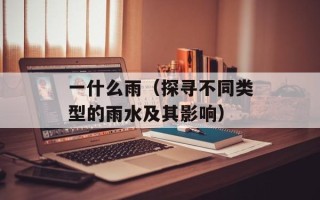 一什么雨（探寻不同类型的雨水及其影响）