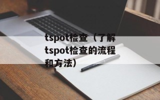 tspot检查（了解tspot检查的流程和方法）