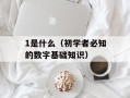 1是什么（初学者必知的数字基础知识）