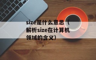 size是什么意思（解析size在计算机领域的含义）