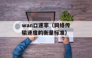 wan口速率（网络传输速度的衡量标准）