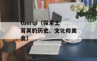 tuerqi（探索土耳其的历史、文化和美食）
