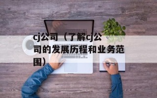 cj公司（了解cj公司的发展历程和业务范围）