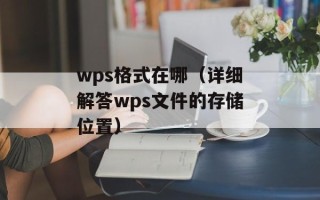 wps格式在哪（详细解答wps文件的存储位置）