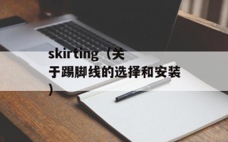 skirting（关于踢脚线的选择和安装）