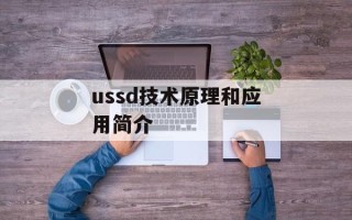 ussd技术原理和应用简介
