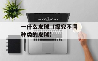 一什么皮球（探究不同种类的皮球）