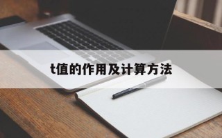 t值的作用及计算方法
