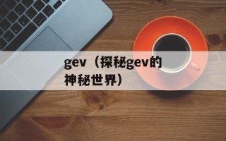 gev（探秘gev的神秘世界）