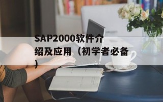 SAP2000软件介绍及应用（初学者必备）