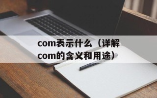 com表示什么（详解com的含义和用途）