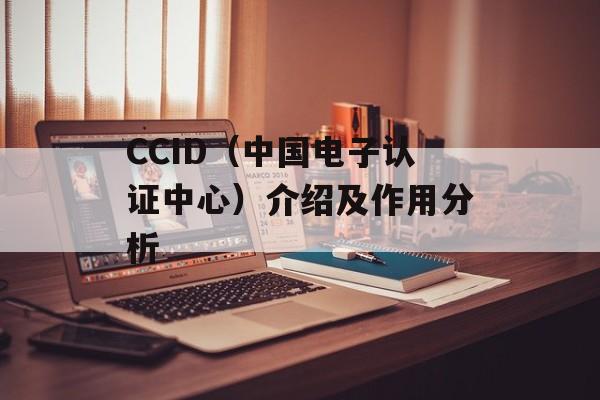 CCID（中国电子认证中心）介绍及作用分析-第1张图片-