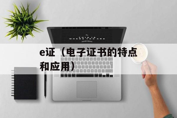 e证（电子证书的特点和应用）-第1张图片-