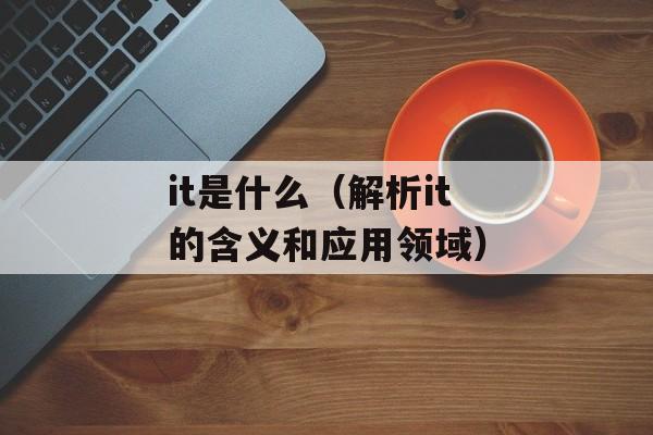 it是什么（解析it的含义和应用领域）-第1张图片-